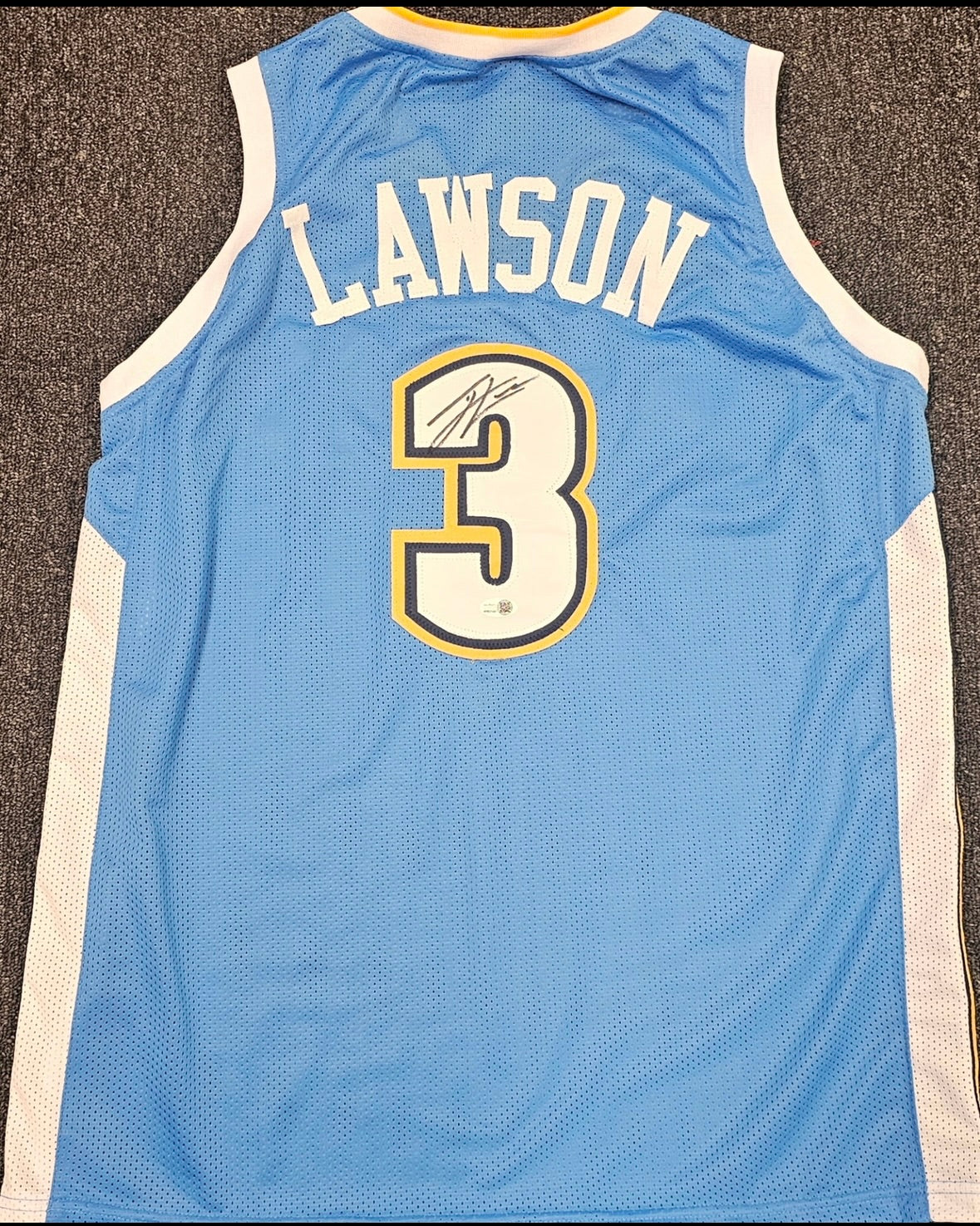 Signed Ty Lawson Denver Nuggets Jersey (blue)