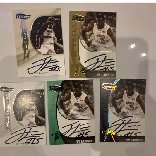 Ty Lawson Autographed North Carolina Card – Hand Signed (gold)
